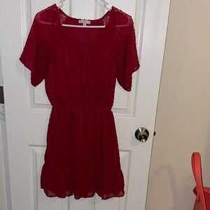 Elegant Red Midi Dress